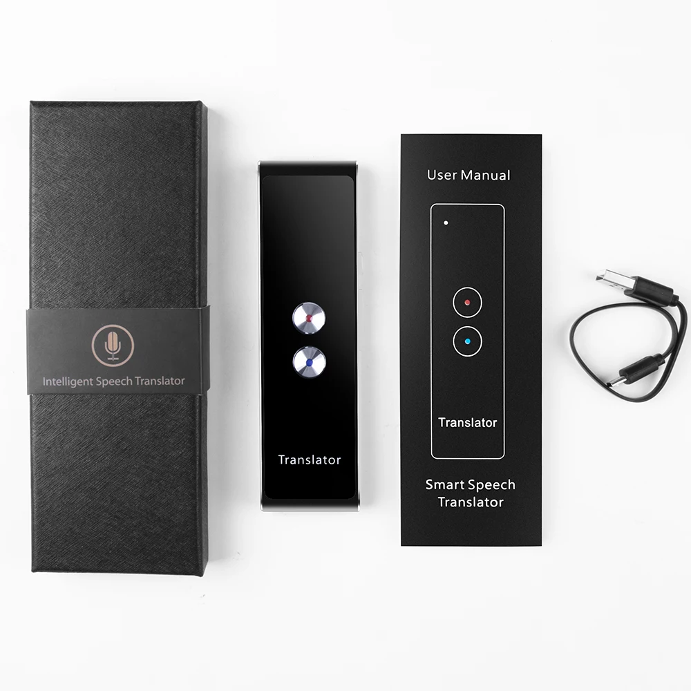

Smart Instant Voice Translator 40+ Languages T8 Real Time Multi-Languages Speech Interactive Translation Tool Bluetooth Portable