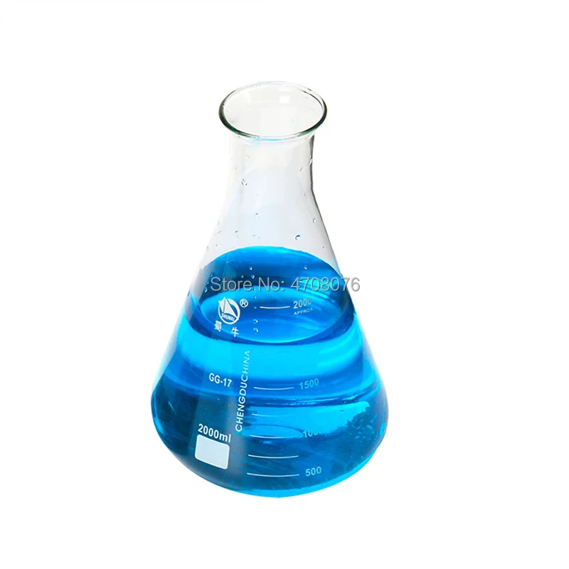 Стеклянная коническая колба из боросиликатного стекла Erlenmeyer flask Pyrex triangle объемные колбы для химических экспериментов 50-1000 мл