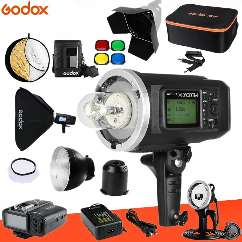 Godox AD600BM 600W Flash Esterno TTL + Trasmettitore X1T-C Canon + Softbox Con Griglia