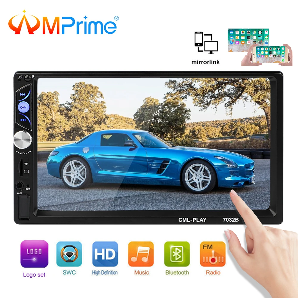 AMPrime 2din автомагнитолы Bluetooth 7 &quotHD плеер с сенсорным экраном MP5 памяти