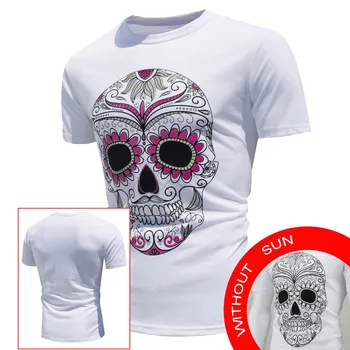 

Shirts Hot Men's Tops Encounter Sun Change Color Short Sleeve Casual Shirt