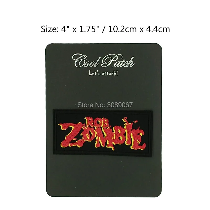 

4" Rob Zombie Patch Music Band EMBROIDERED IRON On APPLIQUE Heavy Metal Badge for Jacket Hat Backpack