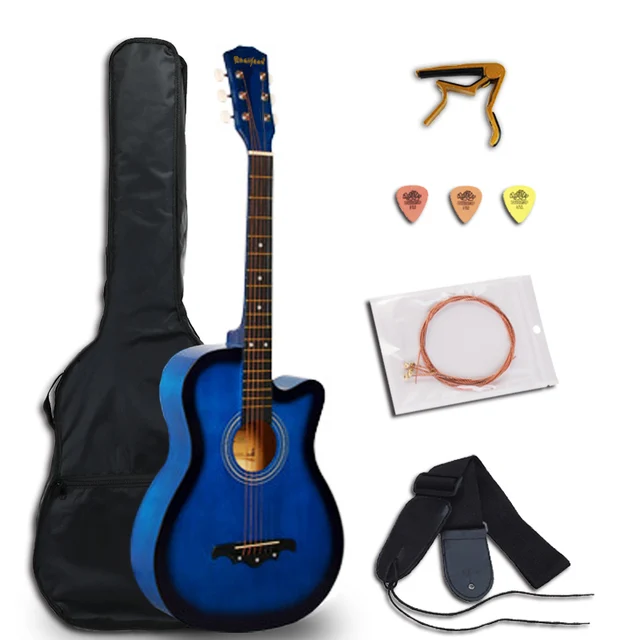 38 inch Guitar Guitarra Acoustic Folk Guitar for Beginners 6 Strings ...