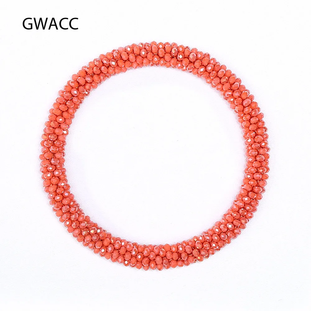 

INKDEW New Arrivals Trendy 1 Millimeter Beads Bracelet Elastic Handmade Strand Bracelets for Women Gift Multicolor WHOLESALE