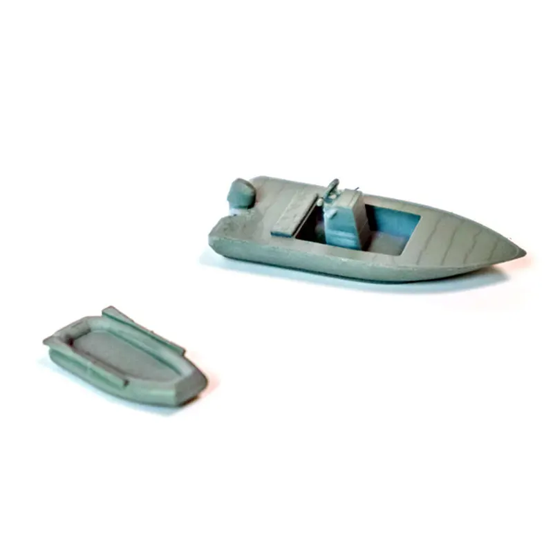 

2PCS 1/87 Miniature Speedboat Kayaking Plastic Model Train Ho Scale Architectural Scene Sand Table Railway Accessories
