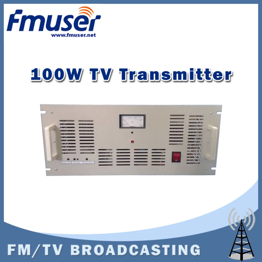 Free shipping FMUSER FM 100T 100W Analog TV transmitter UHF/VHF PAL