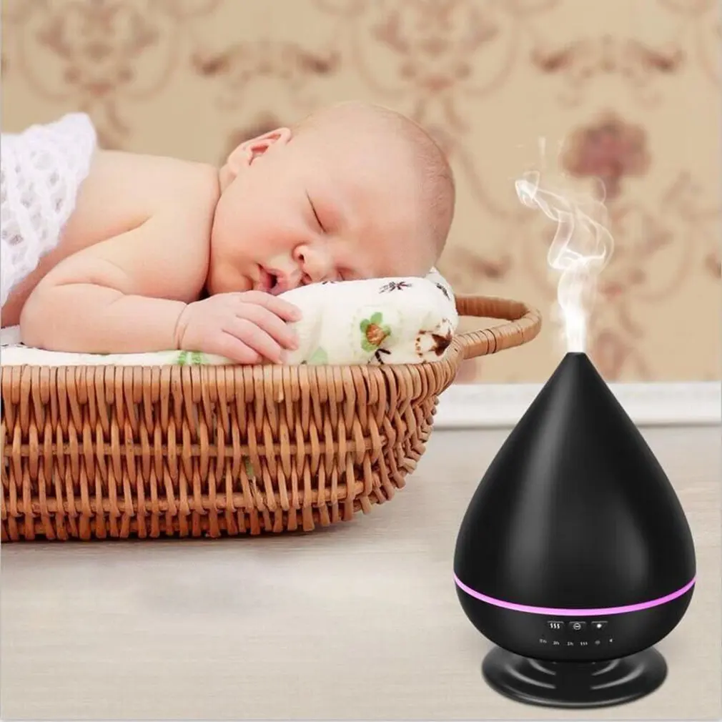 

LED Air Humidifier Portable Ultrasonic Air Purifier Wood Grain Aromatherapy Diffuser Essential Oil Purifier Mist Maker