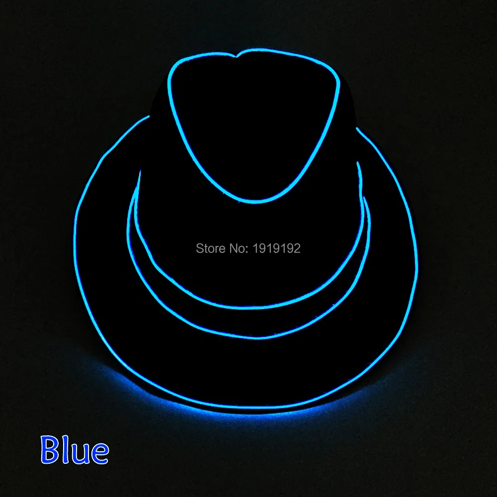 

2019 Glow Hat 10 Colors Matching DC-3V LED Hats Women EL Wire Gentleman Caps hip-hop mens Casquettes bboy Party Hat