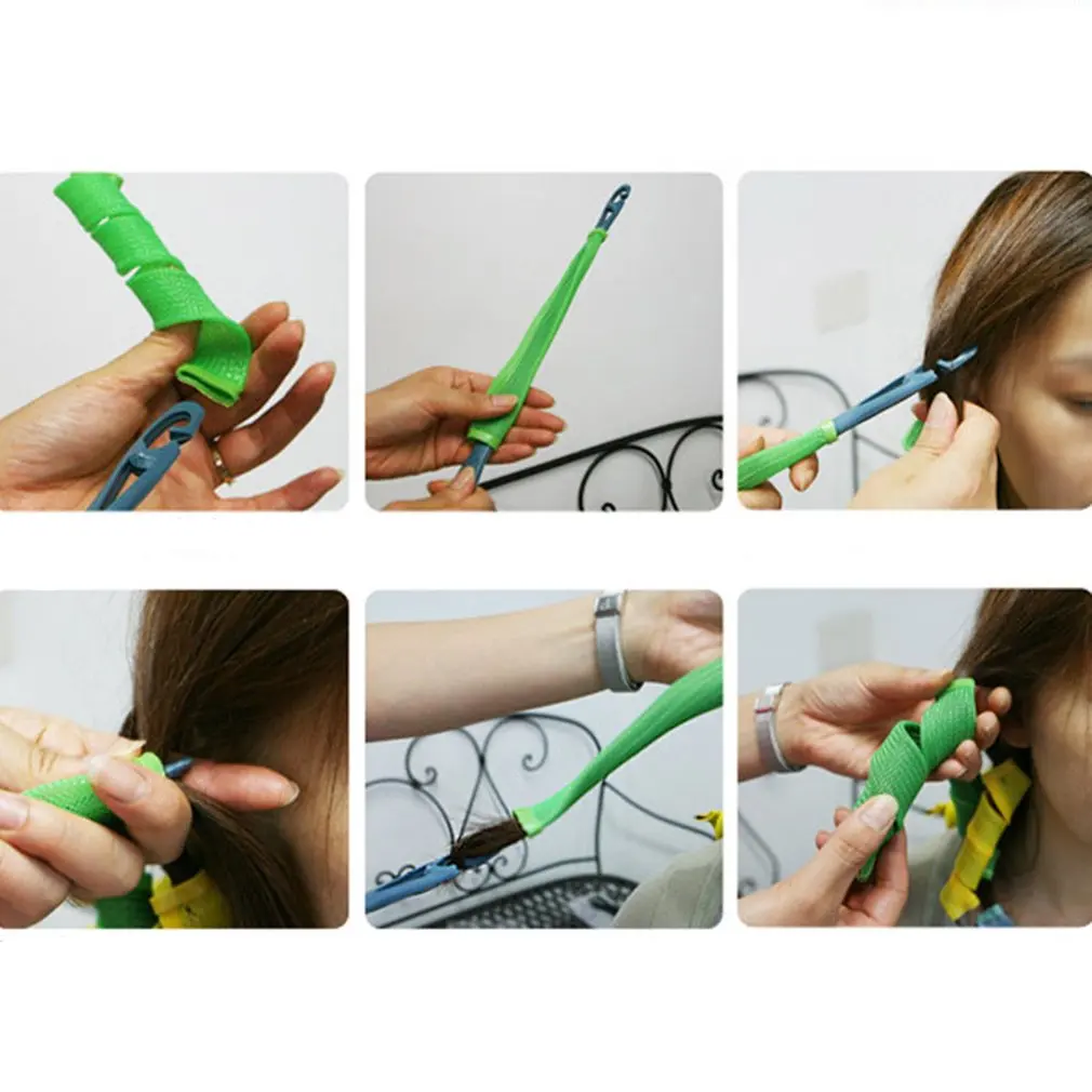 

18pcs/Set Magic Leverage DIY Hair Rollers Curlers Spiral Circle Hair Curling Wand Safety Hair Styling Tool for Women