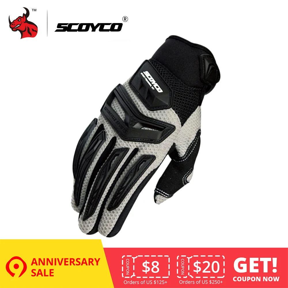 

SCOYCO Motorcycle Gloves Motocross Off-Road Racing Protection Moto Gloves Motorbike Enduro Dirt Bike Riding Gloves