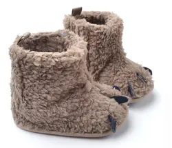 Милый Ребенок монстр Paw Дизайн Снегоступы модная зимняя мягкая обувь для младенцев теплые хлопковые сапоги Бесплатная доставка Прямая