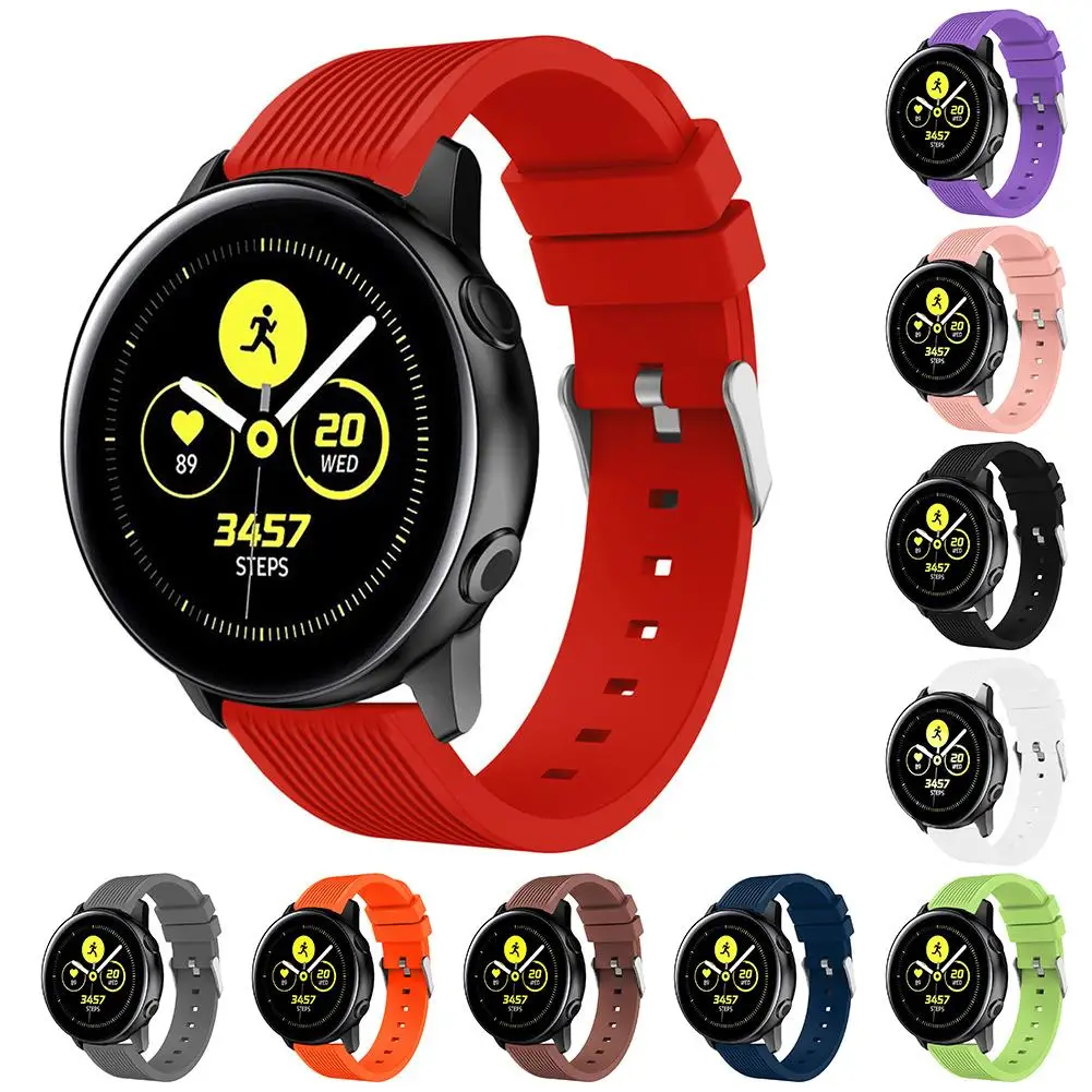 

Vertical Stripes Silicone Watchband Wrist Strap for Samsung Galaxy Watch Active