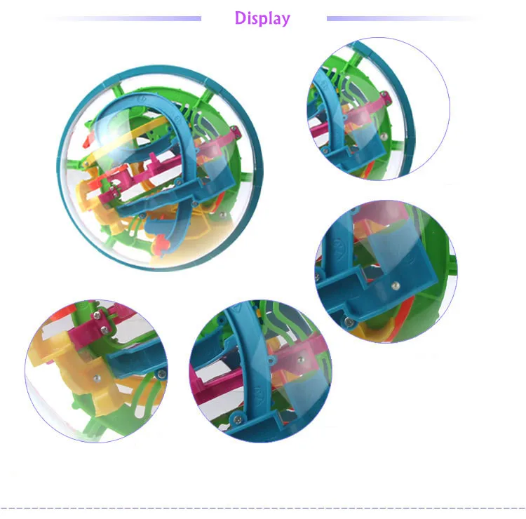 3D магический шар-лабиринт, волшебный Интеллектуальный шар, развивающие игрушки, Мраморная игра-головоломка, IQ игрушки с балансом для детей, 4 стиля в коробке