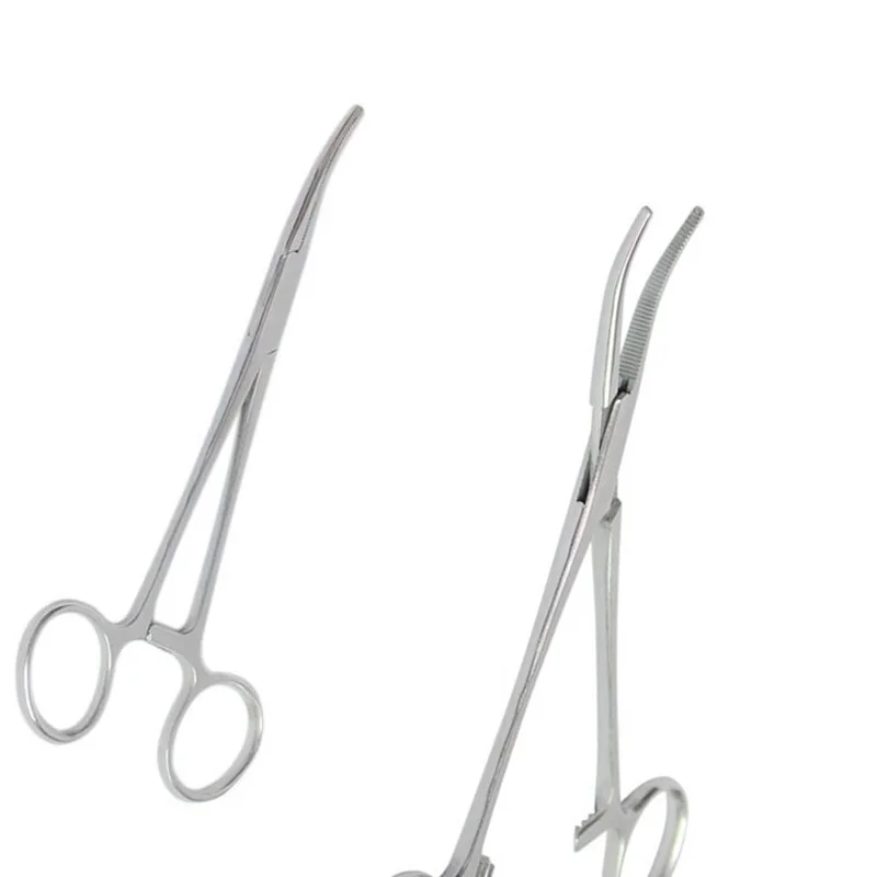 18cm Stainless Steel Hemostats Locking Bent Plier Hemostatic Forceps