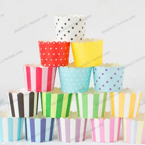 200pcs Paper Cupcake Cups,Muffin Paper Cups,Forma Cupcake Liner,Polka