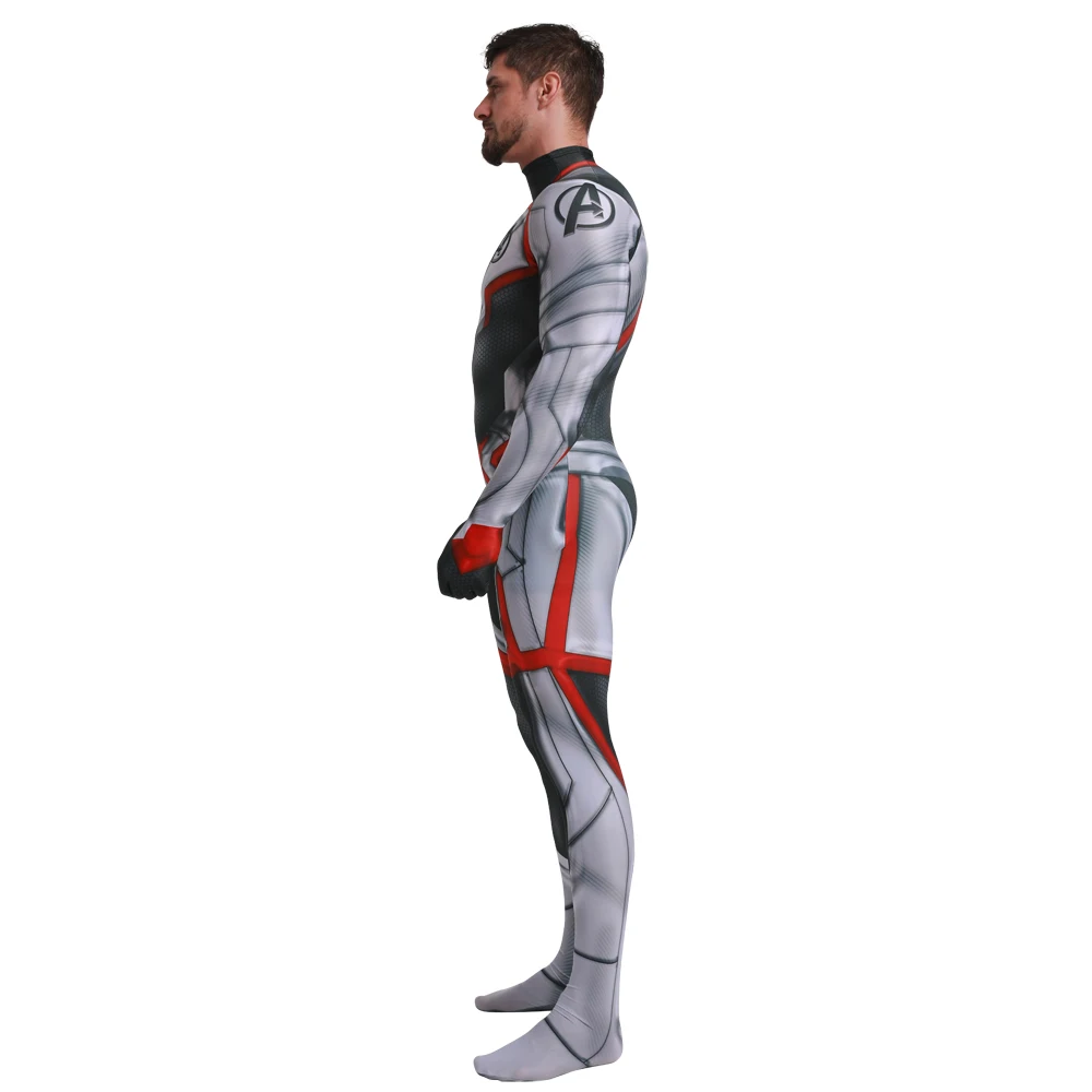 2019 High Quality Movie Avengers Endgame Quantum Realm Cosplay Costume Superhero Captain Marvel Zentai Bodysuit Suit Jumpsuits