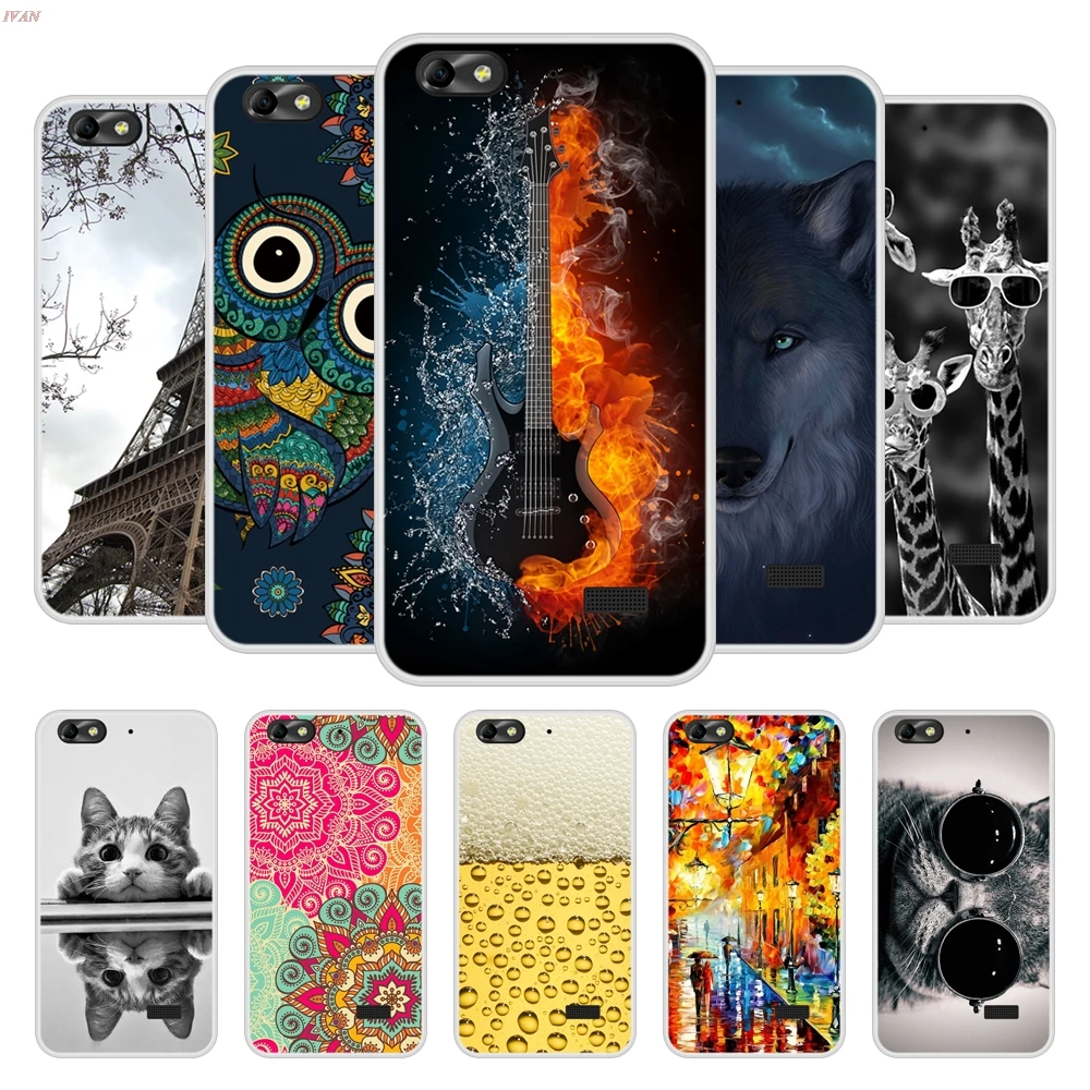 

Case Cover For Huawei Honor 4C Soft Silicone TPU Chic Patterned Printing For Huawei Honor 4 C Phone Cases