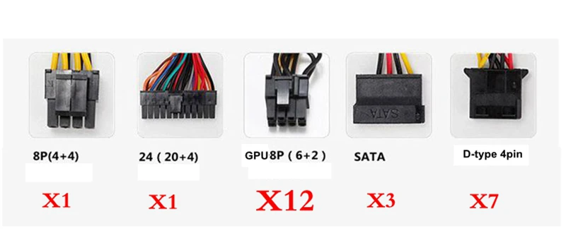 80 Gold ATX Power Supply 1600W Ethereum Asic Bitcoin Monero Miner PSU For R9 370 380 RX 470 480 570 580 GTX 1060 6 Graphics Card 80 Gold ATX Power Supply 1600W Ethereum Asic Bitcoin Monero Miner PSU For R9 370 380 RX 470 480 570 580 GTX 1060 6 Graphics Card