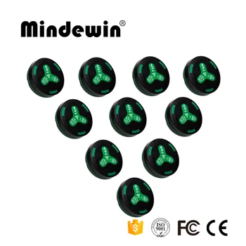 

Mindewin 10pcs 433MHz Wireless Call Bell Pager Restaurant Call Button Transmitter Calling System for Restaurant Waiter Service