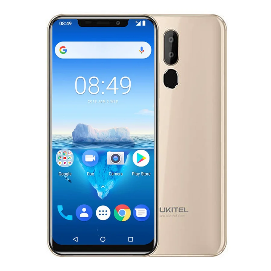 OUKITEL C12 Pro 4G 6,1" 19:9 Android 8,1 Face ID 3300 мАч MT6739 четырехъядерный 2 Гб ОЗУ 16 Гб ПЗУ 8МП+ 5Мп отпечаток пальца мобильный телефон