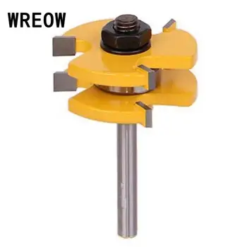 

1/4Inch Shank Tongue Groove Router Bit 3 Teeth T Shape Woodwork Cutter Tool Carbide Alloy For Wood High Quality