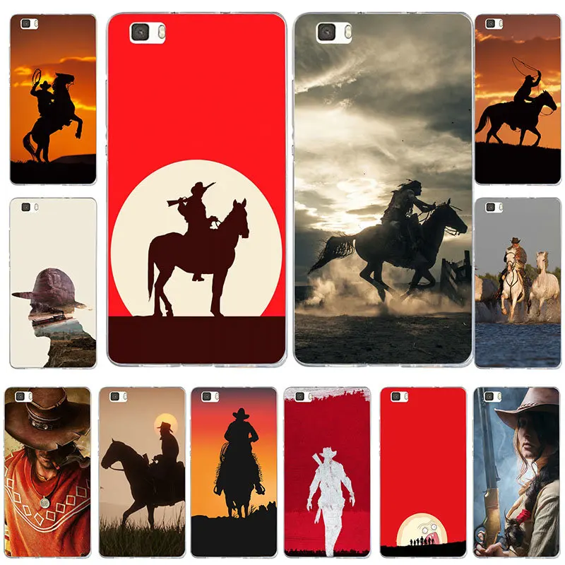 

Silicone Soft TPU Phone Cases for Huawei P8 P9 P10 P20 Mate 10 Pro Y5 Y6 II Y7 Honor 6X 7X 9 Lite Coque Fundas Western Cowboy