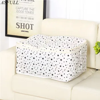 

ASFULL Super Large Cotton&Linen Quilt Storage Bags Waterproof Dustproof School Bag Plus Size Box for Clothing Organization