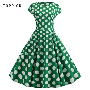 

O Neck Polka Dot Green Summer Women Dress 2019 Casual Midi Dress Casual Elegant Holiday Beach Female Vestidos Plus Size