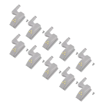 

10pcs Universal LED Under Cabinet Light Cupboard Inner Hinge Lamp Closet Wardrobe Sensor Light Home Kitchen Night Light
