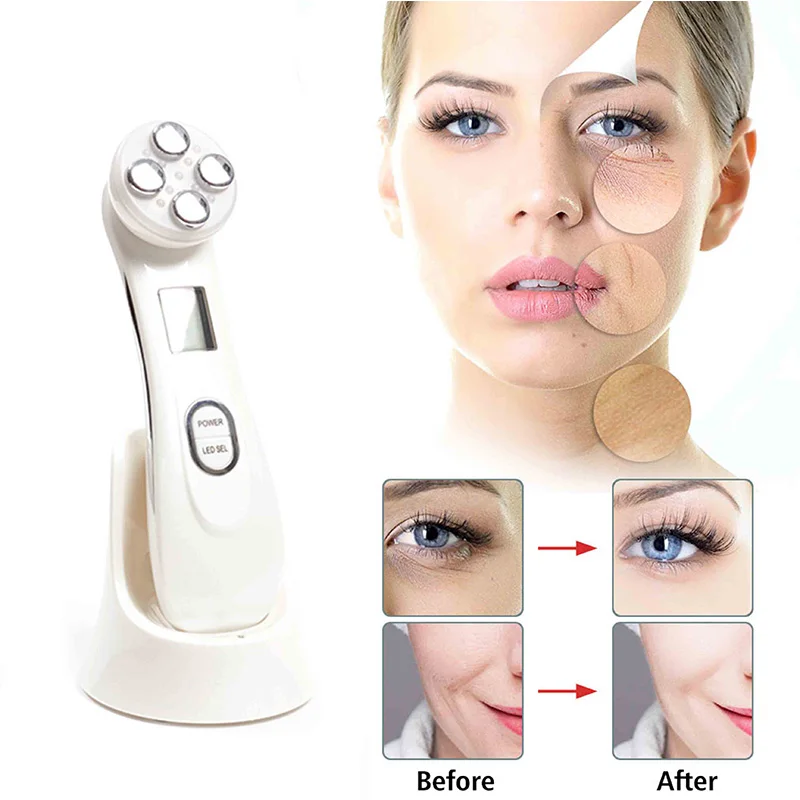 

5in1 RF&EMS Radio Mesotherapy Electroporation Face Beauty Pen Radio Frequency LED Photon Face Skin Rejuvenation Remover Wrinkle