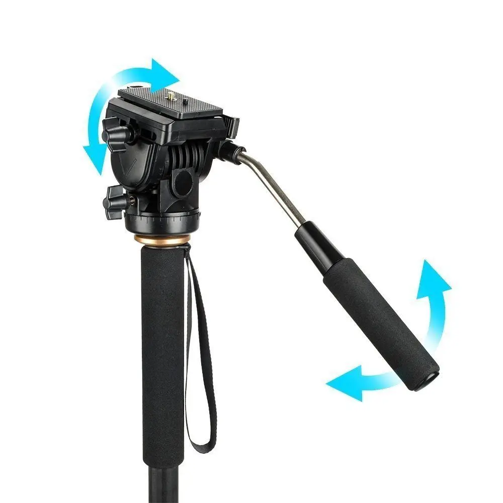 Q188C выдвижной 1630 мм монопод из углеродного волокна Unipod для DSLR камеры для путешествий съемки CD50