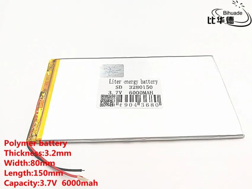 Bateria de Íons de Lítio para V88 Qualidade Real 5900mah V97m9 Boa 3280150 3.7v 6000mah - Image 3