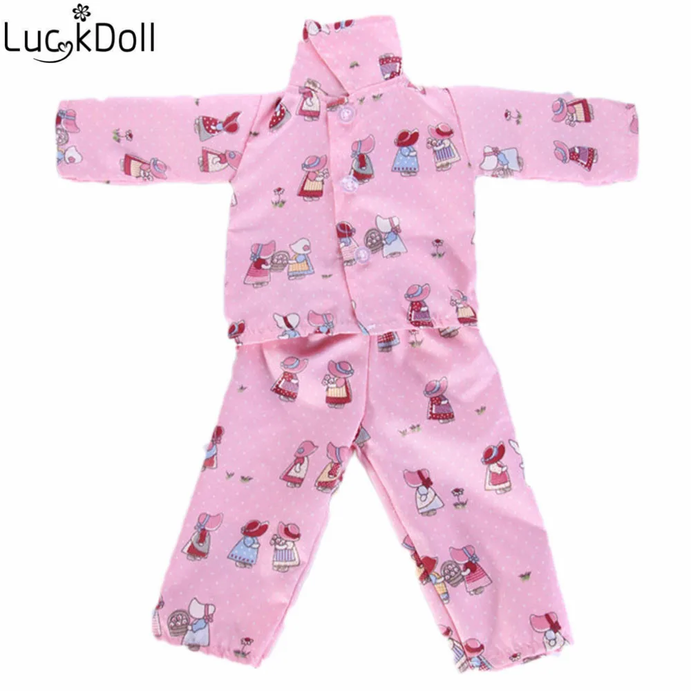 Luckydoll 15 шт. новая одежда куклы пижамы подходит 18 дюймов Американский 43 см BabyDoll аксессуары игрушки Детские лучшие рождественские подарки