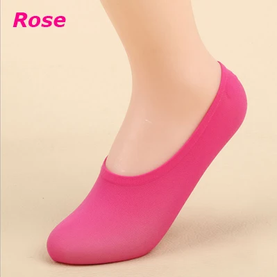 5 пар/лот новые детские короткие носки-башмачки с невидимыми открытыми пальцами без следов Скользящие силиконовые черные бежевые носки для детей яркие цвета - Цвет: Rose