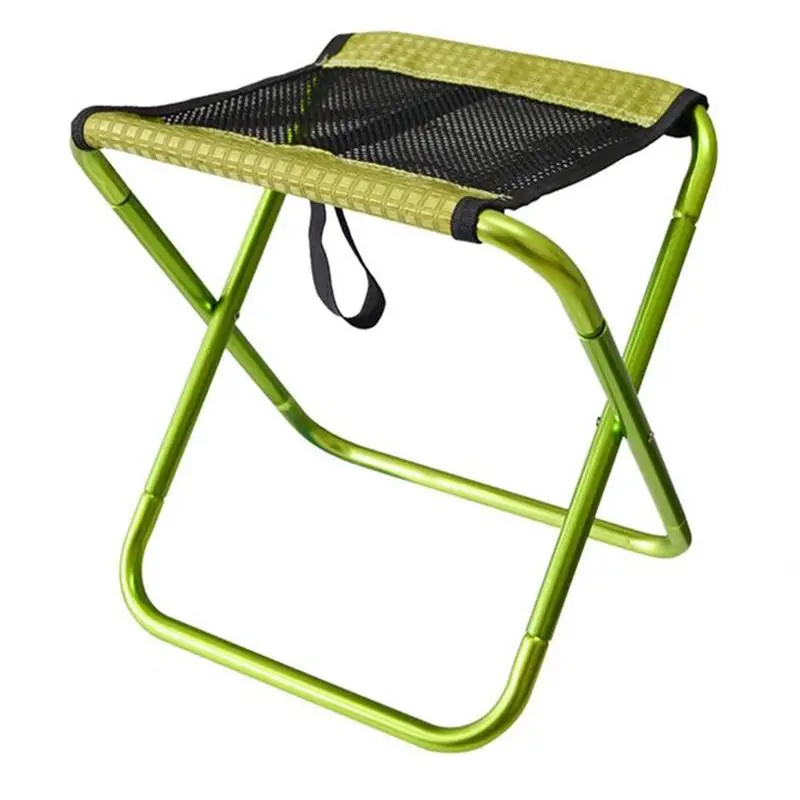 Green Открытый складной стул для рыбалки Сверхлегкий, портативный складной рюкзак для кемпинга, пикника, рыболовный стул с сумкой для хранения - Цвет: Green