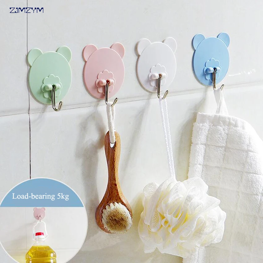 

creative Cartoon Waterproof adhesive hooks for walls Seamless strong adhesive hooks Strong Wall Hook Hanger Kitchen Bathroom