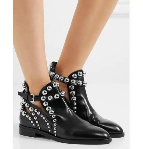 ankle boots with silver studs