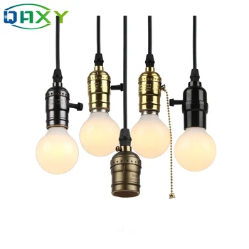 

With Switch/No Switch E27/E26 110V-240V Vintage Retro Aluminum Screw Socket Pendant Lamp Base Holder Pendant Lights[DV5250]