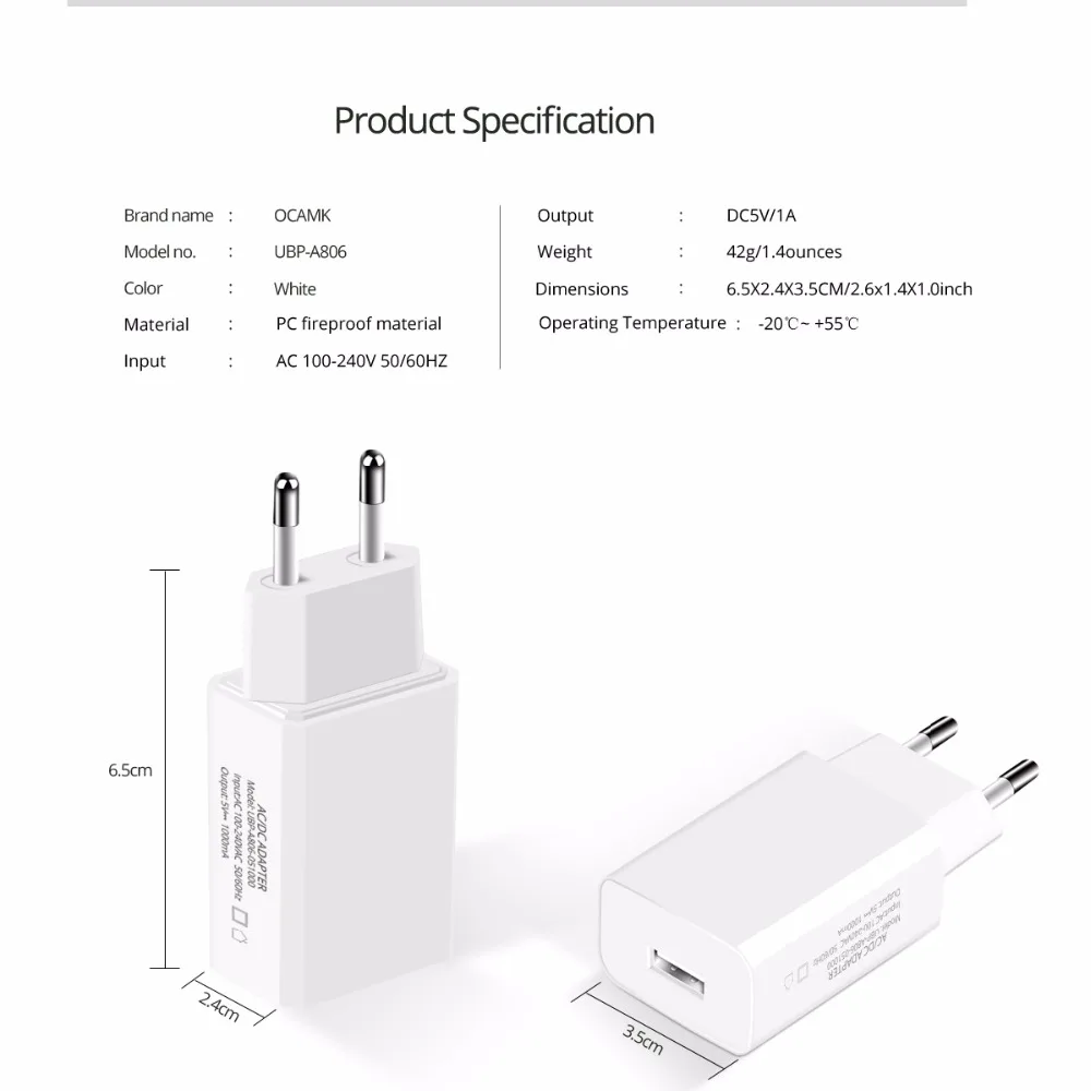 FONKEN USB зарядное устройство 5 в 1 а универсальная зарядка для телефона 5 Вт портативное настенное зарядное устройство USB адаптер питания зарядка для мобильного телефона зарядное устройство s