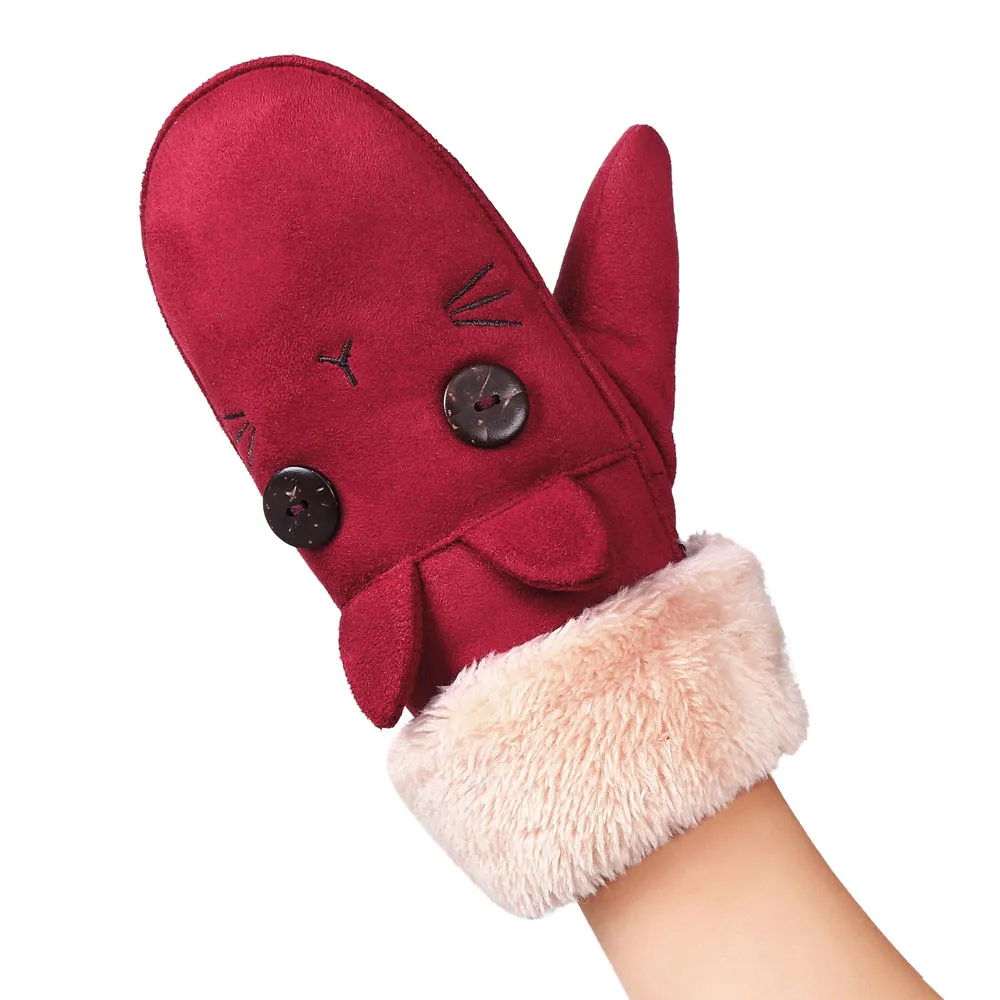 Горячая Распродажа, теплые зимние перчатки для маленьких мальчиков и девочек, милые Висячие с кроликом, удобные мягкие детские перчатки