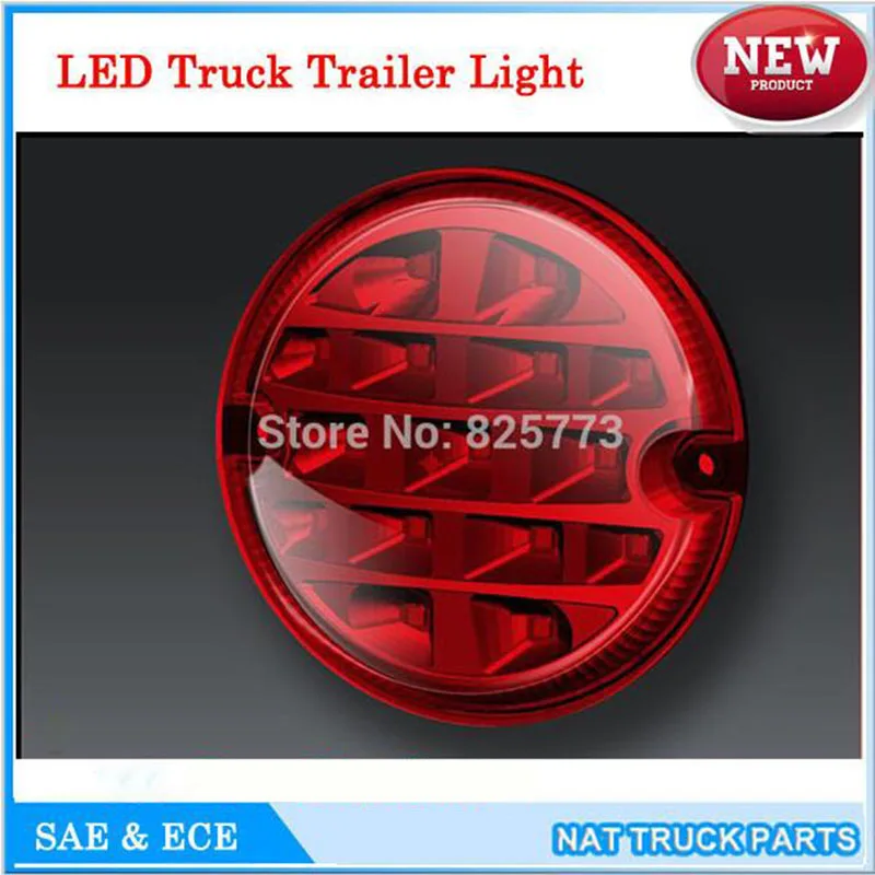 

DC 24V/12V Round LED Truck Tail Trailer Lights Stop/Turn Car Rear Led Light Road Safety Fog lamp Free Shipping