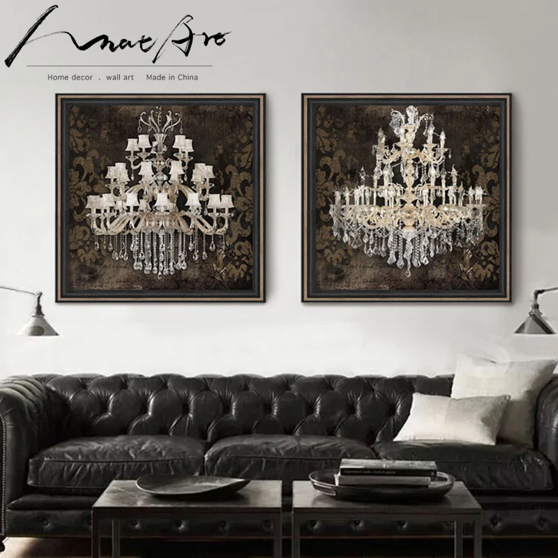 

modern Home Decoration painting Crystal chandeliers posters and prints canvas wall art pictures for living room pop art