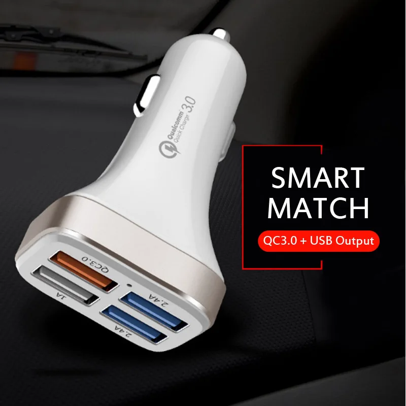 MPLSBO سيارة شاحن يو اس بي سريعة تهمة 3.0 الهاتف المحمول شاحن 4 USB سريع QC3.0 سيارة شاحن سامسونج Xiaomi شاحن الجهاز اللوحي MPLSBO سيارة شاحن يو اس بي سريعة تهمة 3.0 الهاتف المحمول شاحن 4 USB سريع QC3.0 سيارة شاحن سامسونج Xiaomi شاحن الجهاز اللوحي