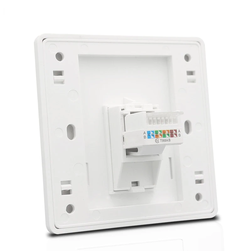 Сетевой разъем для розетки Cat 5e RJ45 белая панель лицевая адаптер дома|plug adapter|rj45 wall