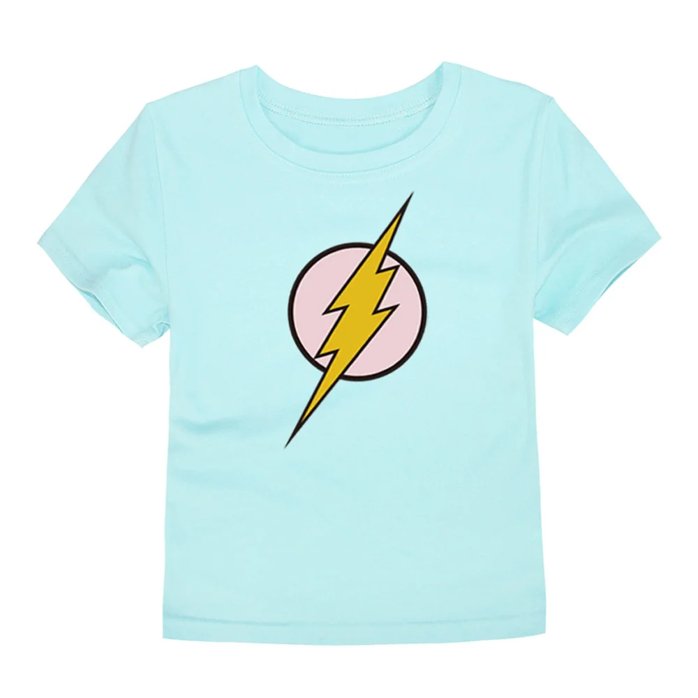 TINOLULING/; детская футболка с изображением вспышки; футболка с супергероем для мальчиков и девочек; детские топы; футболки для малышей; для От 2 до 14 лет - Цвет: TK6