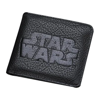 

Star Wars short wallet anime Black PU leather men luxury Men's Birthday Gifts ID Holder bag