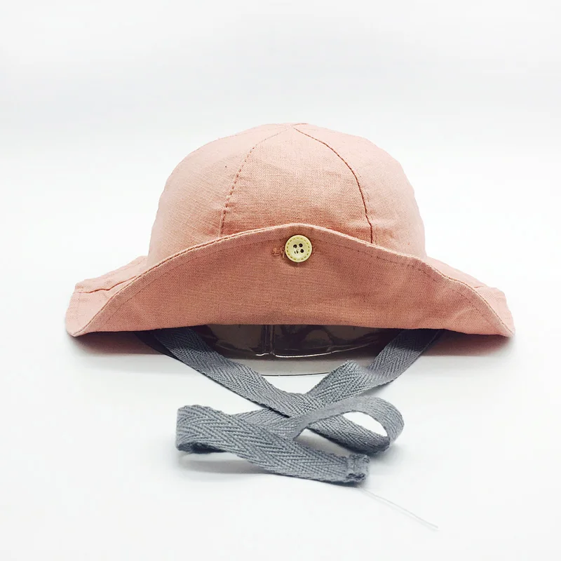 Для маленьких мальчиков Солнцезащитная Шляпка женская Кепки дышащая шляпа летняя пляжная шляпа - Цвет: Розовый