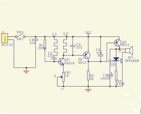 Металлоискатель Электронный DC 3 V-5 V 60mm Бесконтактный Модуль платы датчика электронный элемент металлоискатель с корпусом батареи AA