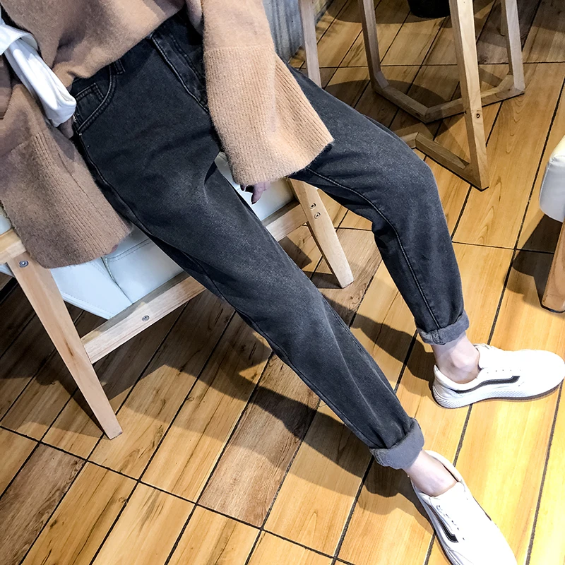 2019 Spring Harem Pants Woman Jeans Straight Gray Mom Jeans High Waist Women's Denim Pants Boyfriend Jeans For Women 2019 Spring Harem Pants Woman Jeans Straight Gray Mom Jeans High Waist Women's Denim Pants Boyfriend Jeans For Women