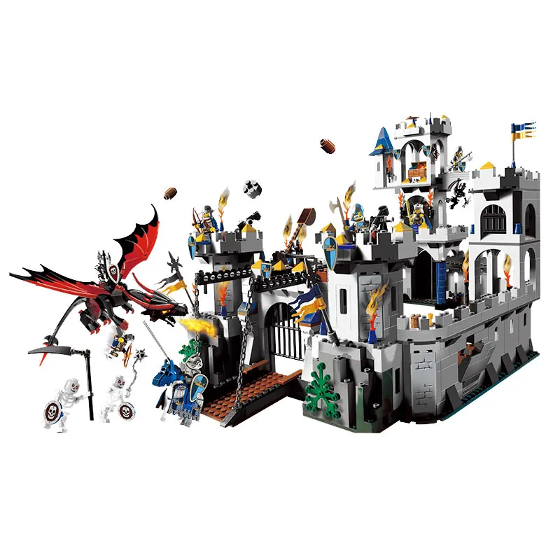 

DHL Lepin 16017 Castle Series The King's Castle Siege Building Block 1023Pcs Compatible Legoing Figures 7094 Children Christmas